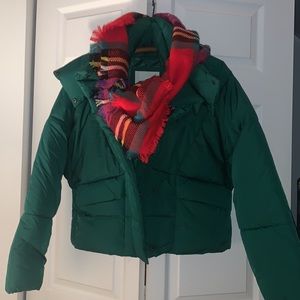 Green Puffer Coat